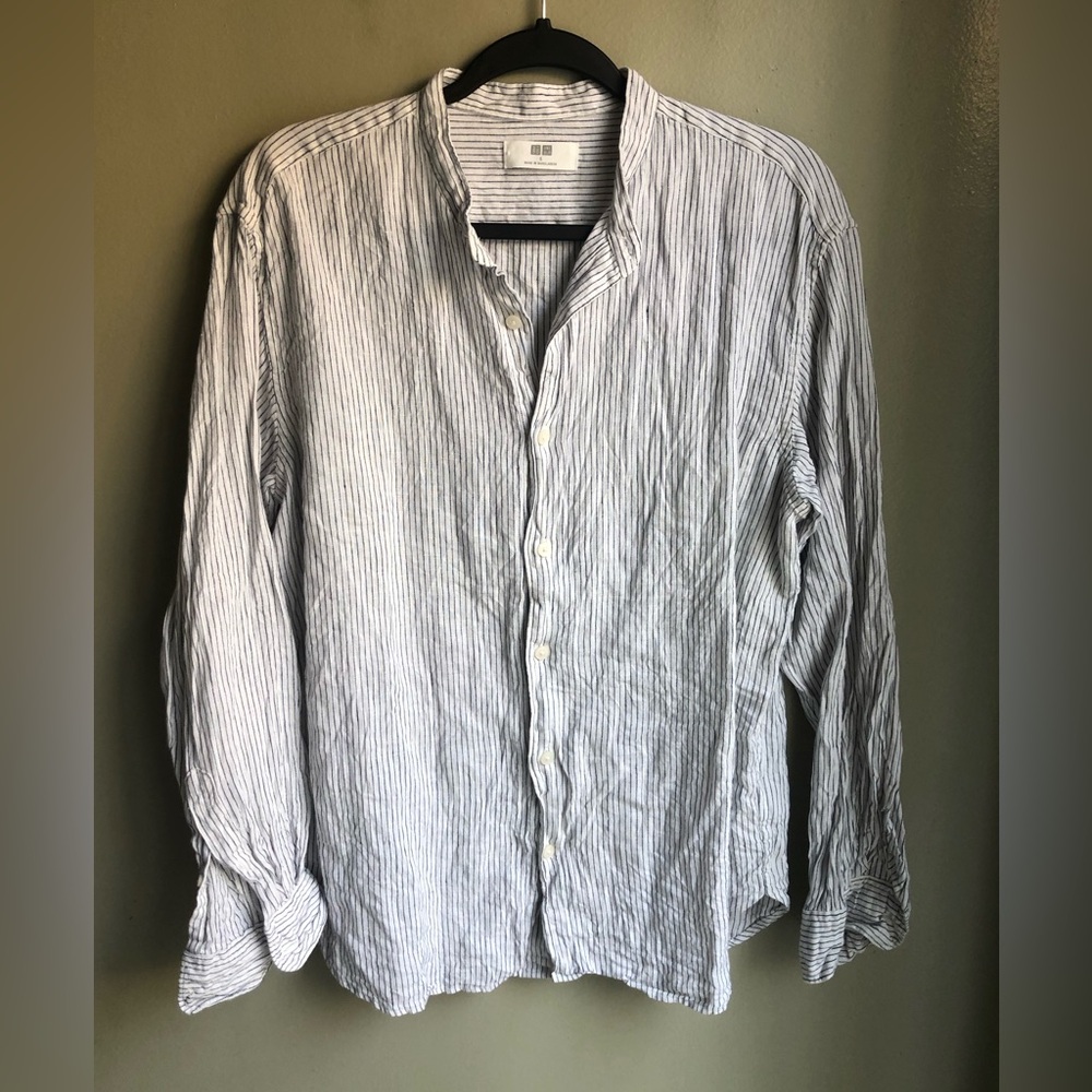 Uniqlo Mens Premium Linen Shirt Size: S
